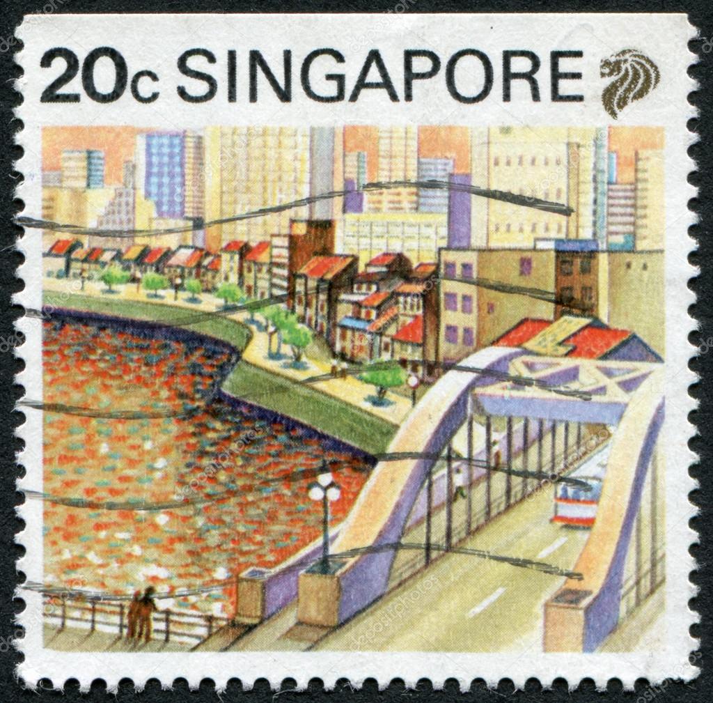 SINGAPORE CIRCA 1987 Postage stamps printed in Singapore, depicted