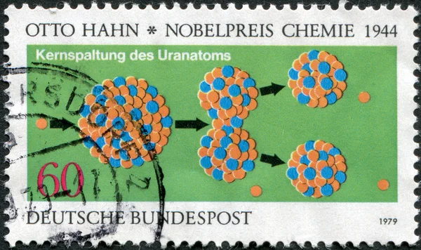 在德国,打印一张邮票致力于德国诺贝尔奖得主