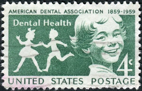 Postage stamps printed in USA, Dental Health Issue, Publicizing dental health and centenary of the American Dental Association