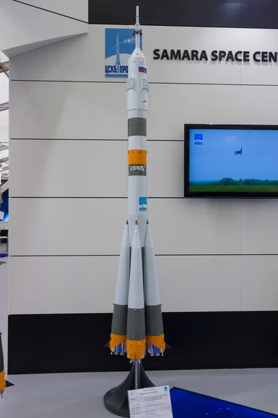 ILA Berlin Air Show 2012. Stand Russian Federal Space Agency. Roscosmos. Samara Space Center. Model launch vehicle 