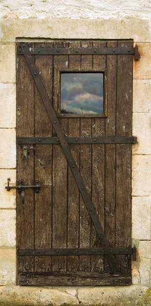 Old wooden door