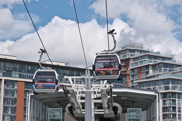 London\'s first cable car, Emirates Air Line, which crosses the Thames