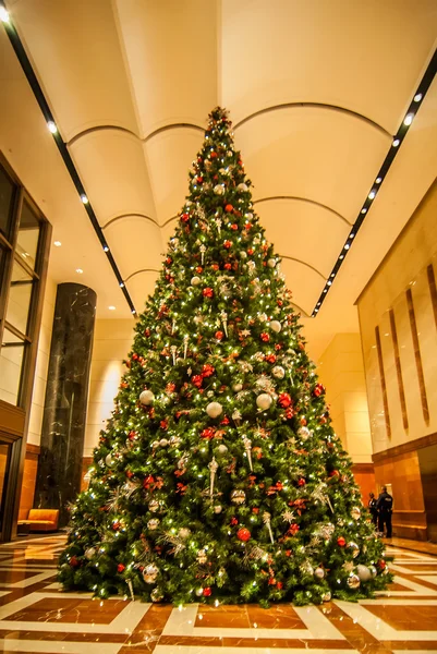 Decorated christmas tree indoor