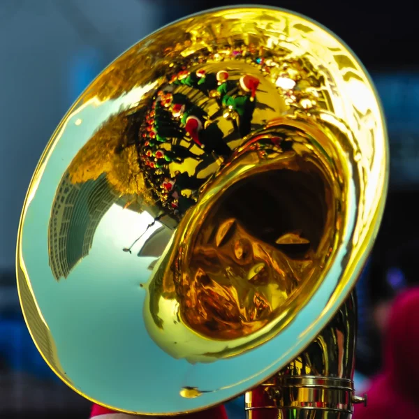 High school band tuba player