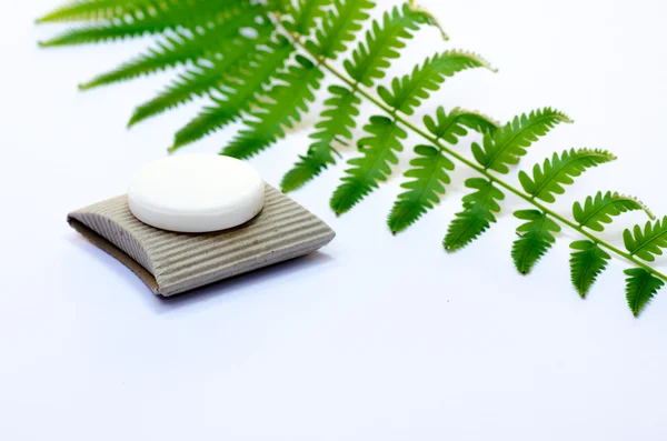 Soap with fresh leaf