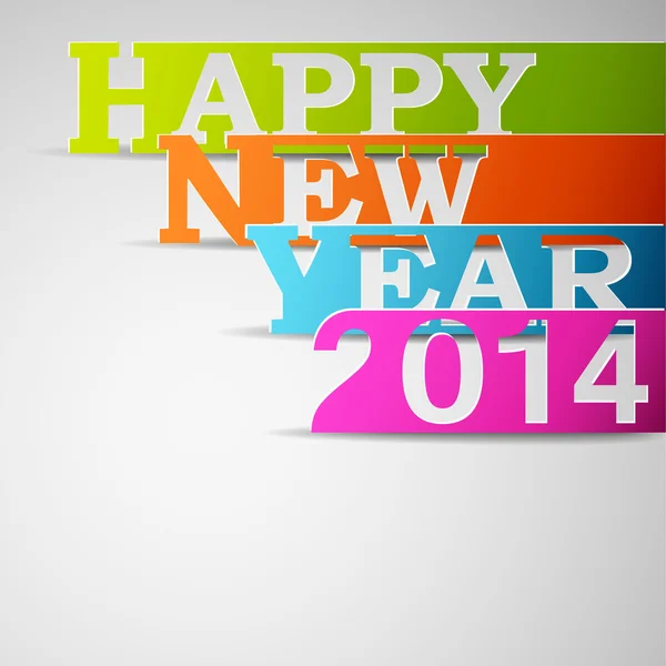 Happy new year 2014 paper strips