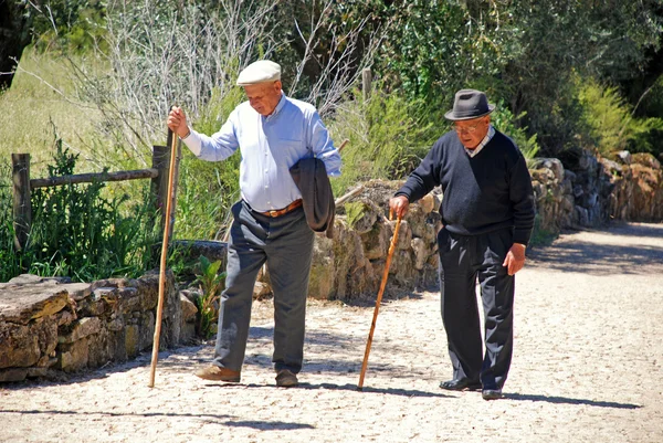Old men walks with a stick, Portugal
