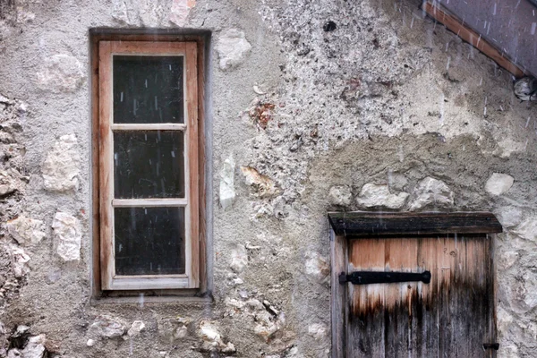 Window, door of an old cabin