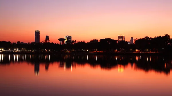 Bangkok city downtown at twilight sky