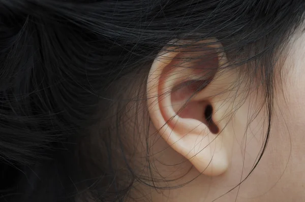Close up of girl ear