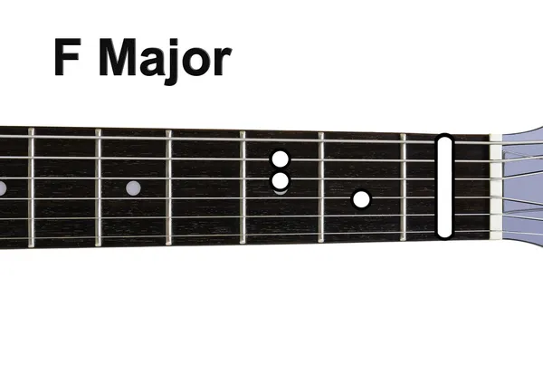 Guitar Chords Diagrams - F Major — Stock Image #12288607