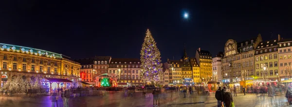 Christmas tree with Christmas market at Kleber Square in Strasbo