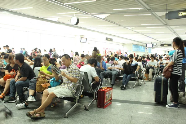 Crowd in an bus Waiting room