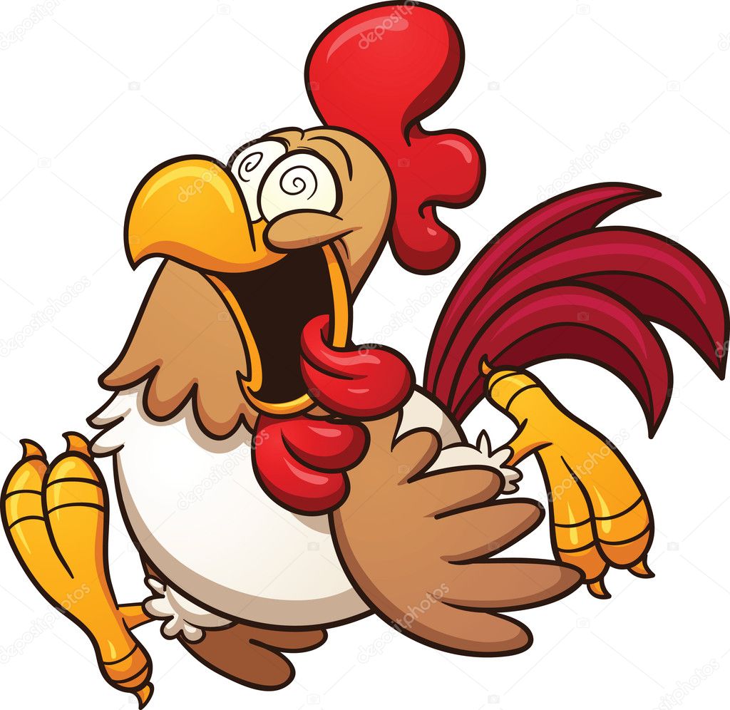 Crazy chicken — Stock Vector © memoangeles 19224235