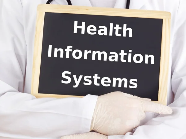 Doctor shows information: health information systems