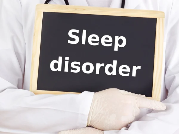 Doctor shows information: sleep disorder