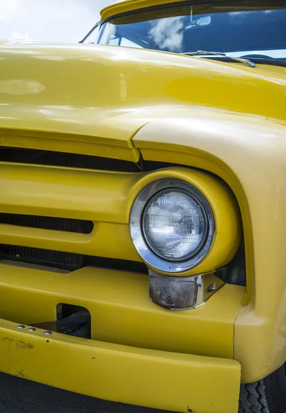 Old vintage yellow pick up truck