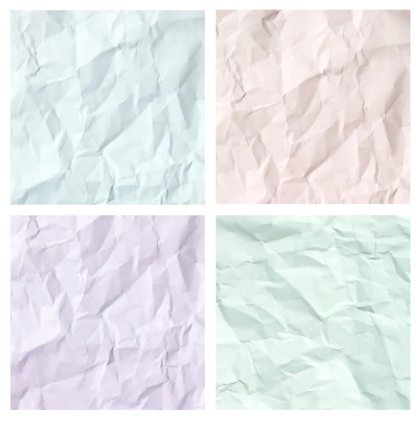 Crumpled paper texture set