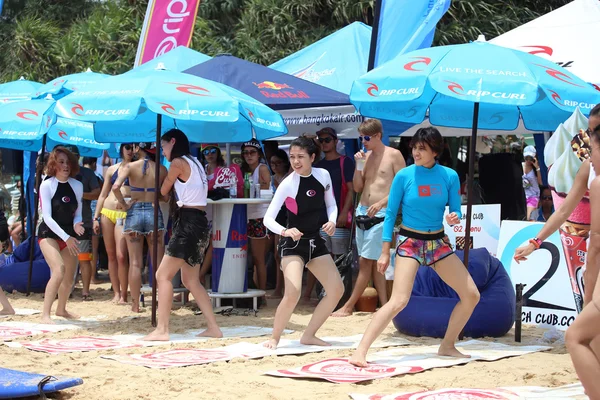 PHUKET, THAILAND - SEPTEMBER 7: Participant in Rip Curl girls go