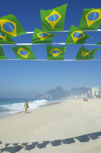 Brazilian Flag Bunting Ipanema Beach Rio Brazil
