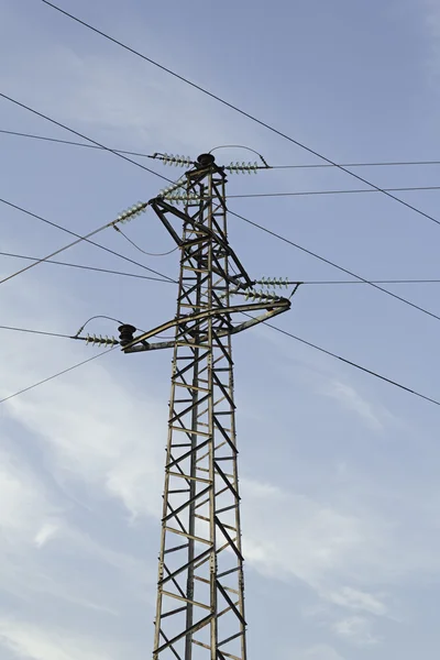 Electric tower with wires