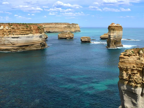 The Seaside with rocky formation. Great Ocean Road, Australia, Victoria, National park.