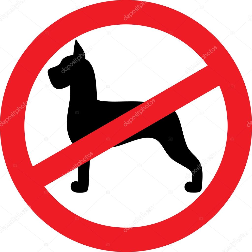 No dogs sign no dogs or pets — Stock Vector
