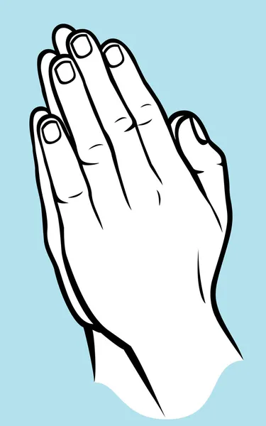 Praying hands (vector illustration of hands folded in prayer)