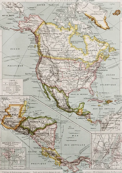 Közép-Amerika Térkép — Stock Fotó #2986987