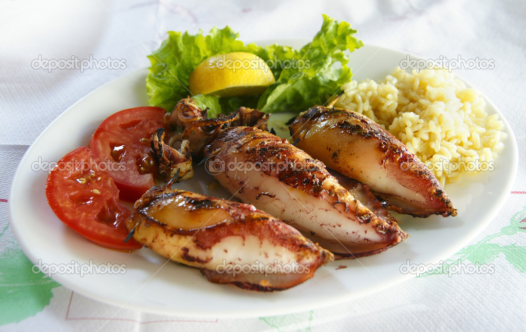 Grilled Calamari foto Grilled Calamari foto