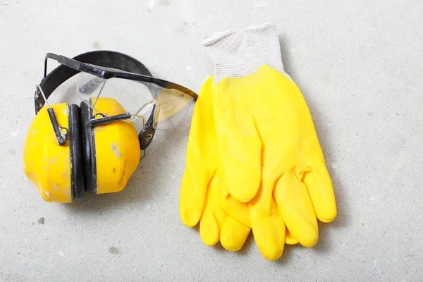 Construction equipment work gloves noise muffs