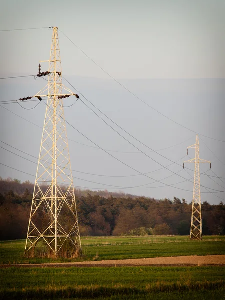 Energy. High voltage post. Electricity pylons.