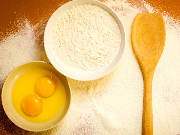 Preparation for baking, bake ingredients.