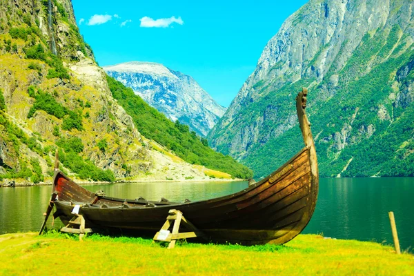 Tourism and travel. Mountains and fjord in Norway.