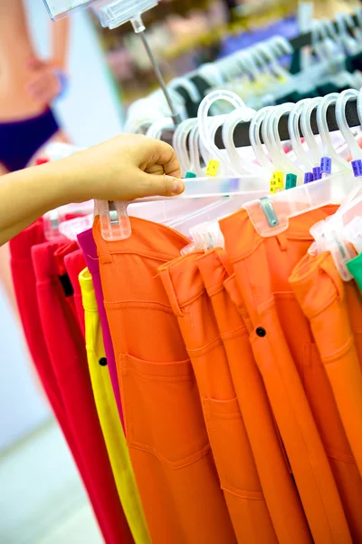 Woman shopping in big store