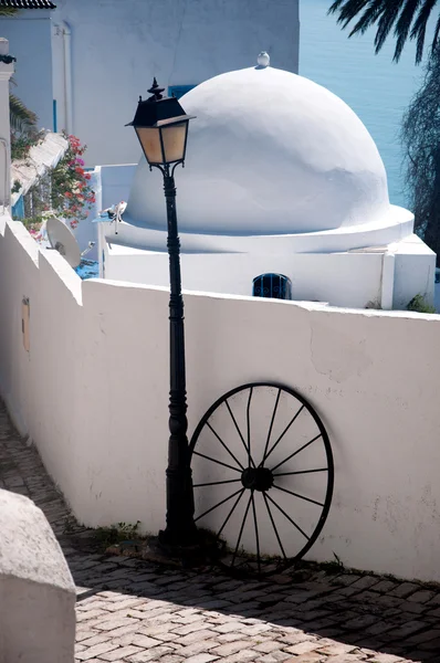 Original architectural style of houses of a city Sidi Bou Said, Tunis