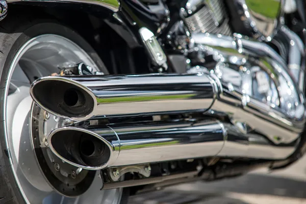 Close up of motorcycle exhaust