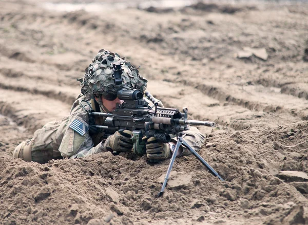 Wroclaw, Poland - May 10. 2014:Us Marines on Military show on May 10, 2014 in Worclaw, Poland