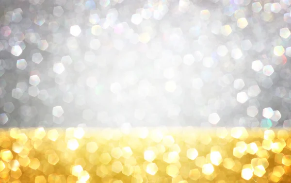 Gold and silver defocused glitter lights background. abstract bokeh. -  Stock Image - Everypixel