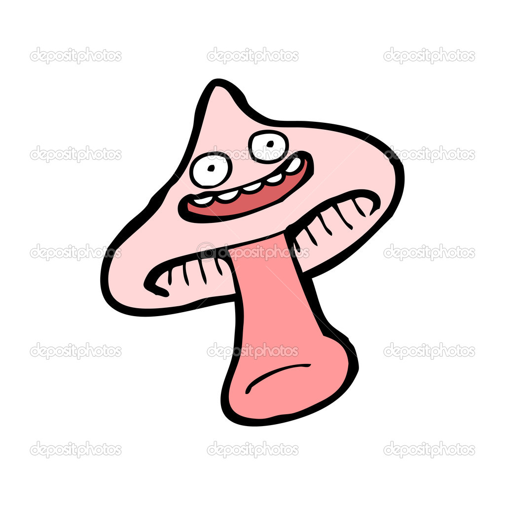 Laughing mushroom cartoon — Stock Vector © lineartestpilot #13135761