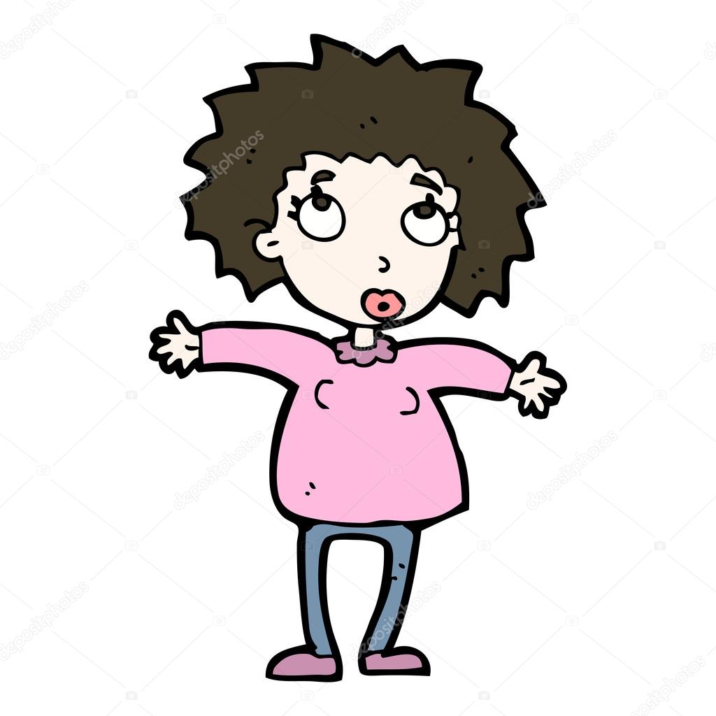 Cartoon shrugging shoulders — Stock Vector © lineartestpilot 13567426