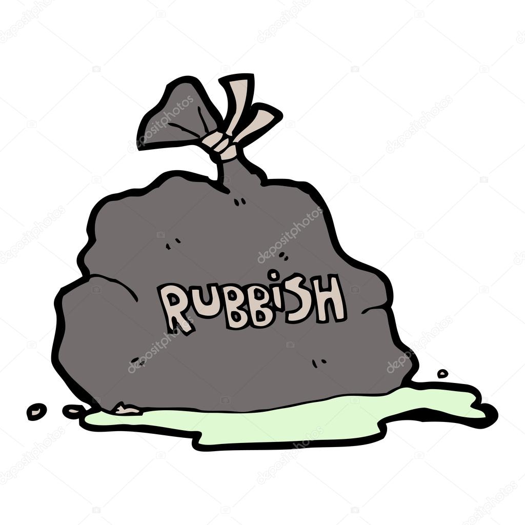 Cartoon rubbish bag — Stock Vector #13573577