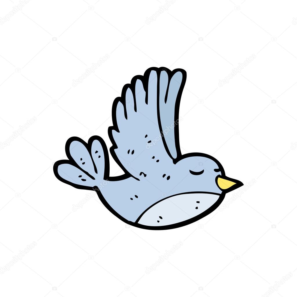 Flying bird cartoon — Stock Vector © lineartestpilot #13576729