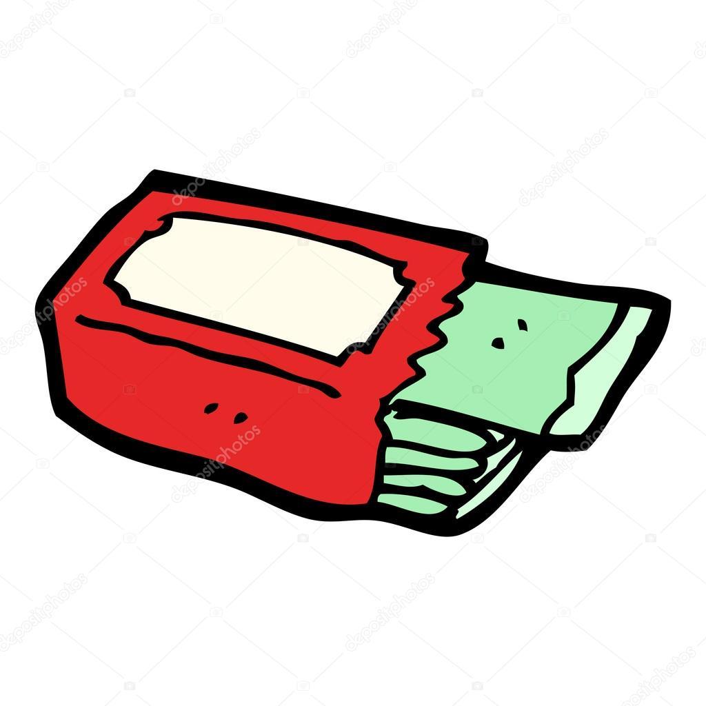 Packet of chewing gum cartoon — Stock Vector © lineartestpilot 14919603