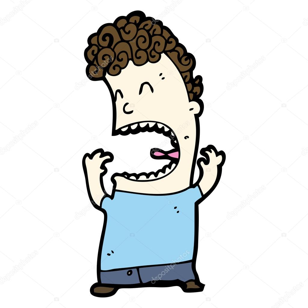 Man yelling cartoon — Stock Vector © lineartestpilot #16288671
