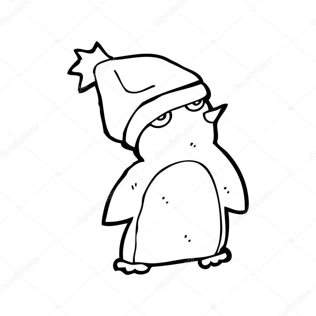 Mean looking penguin cartoon ??? Stock Vector ?? lineartestpilot 20073821
