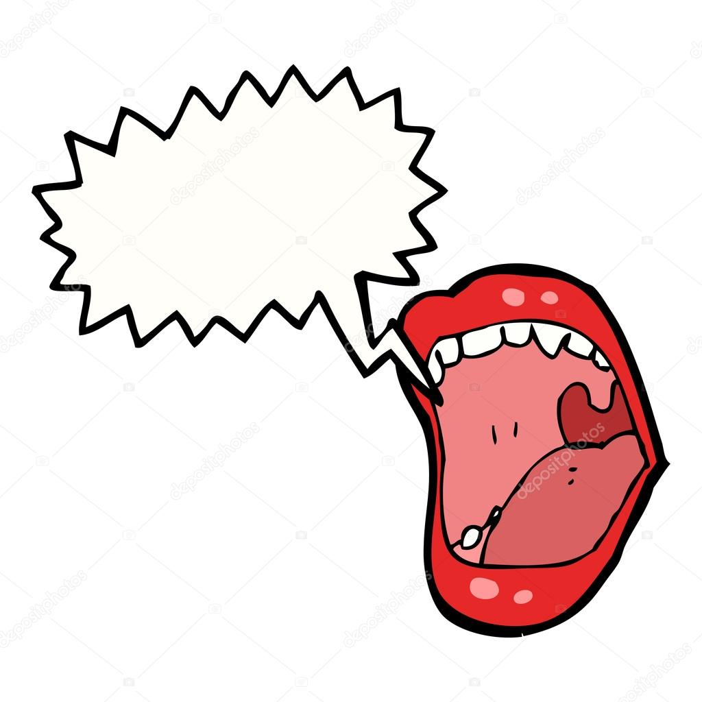 Cartoon screaming mouth — Stock Vector © lineartestpilot #21028977