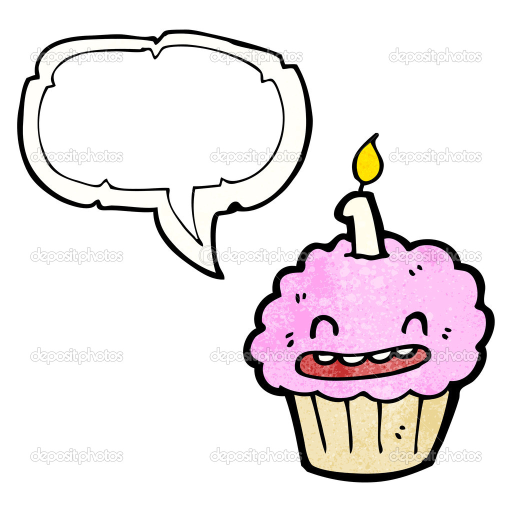 Birthday Cupcake Cartoon