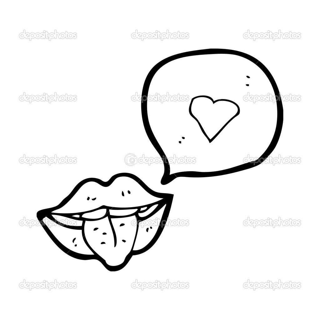 Mouth sticking out tongue cartoon — Stock Vector © lineartestpilot