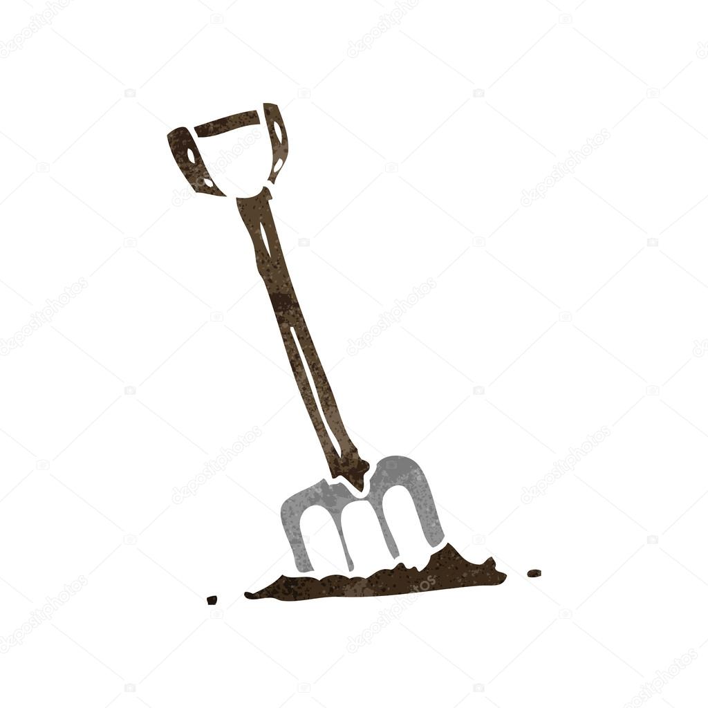 Retro cartoon pitchfork — Stock Vector © lineartestpilot 29042927